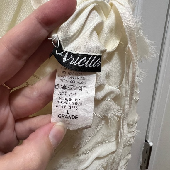 Sweet off white midi dress spaghetti straps - Picture 5 of 5